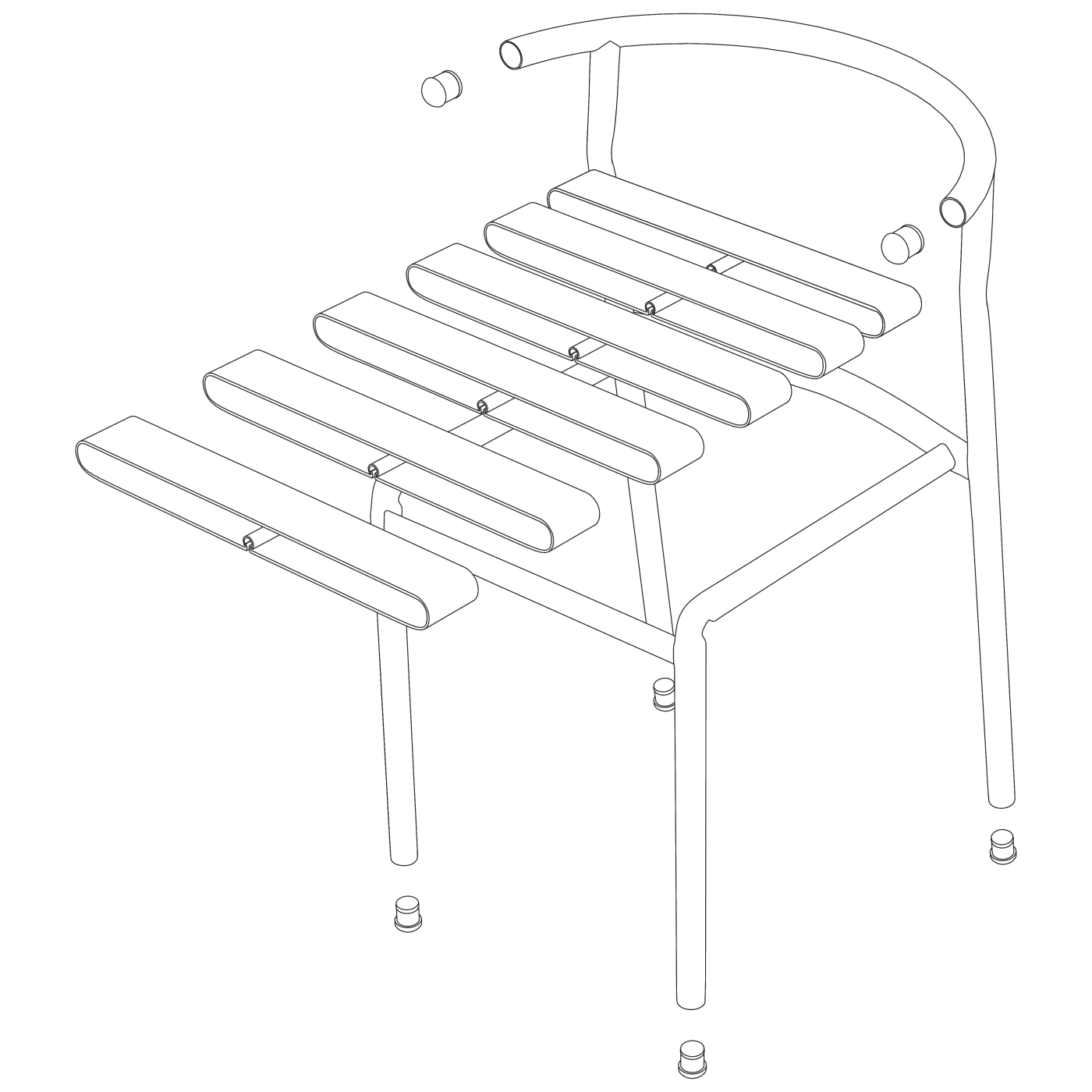 Café Chair - Stackable chair - Baleri Italia